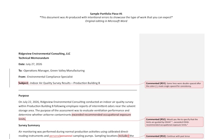 proofread scientific and business documents